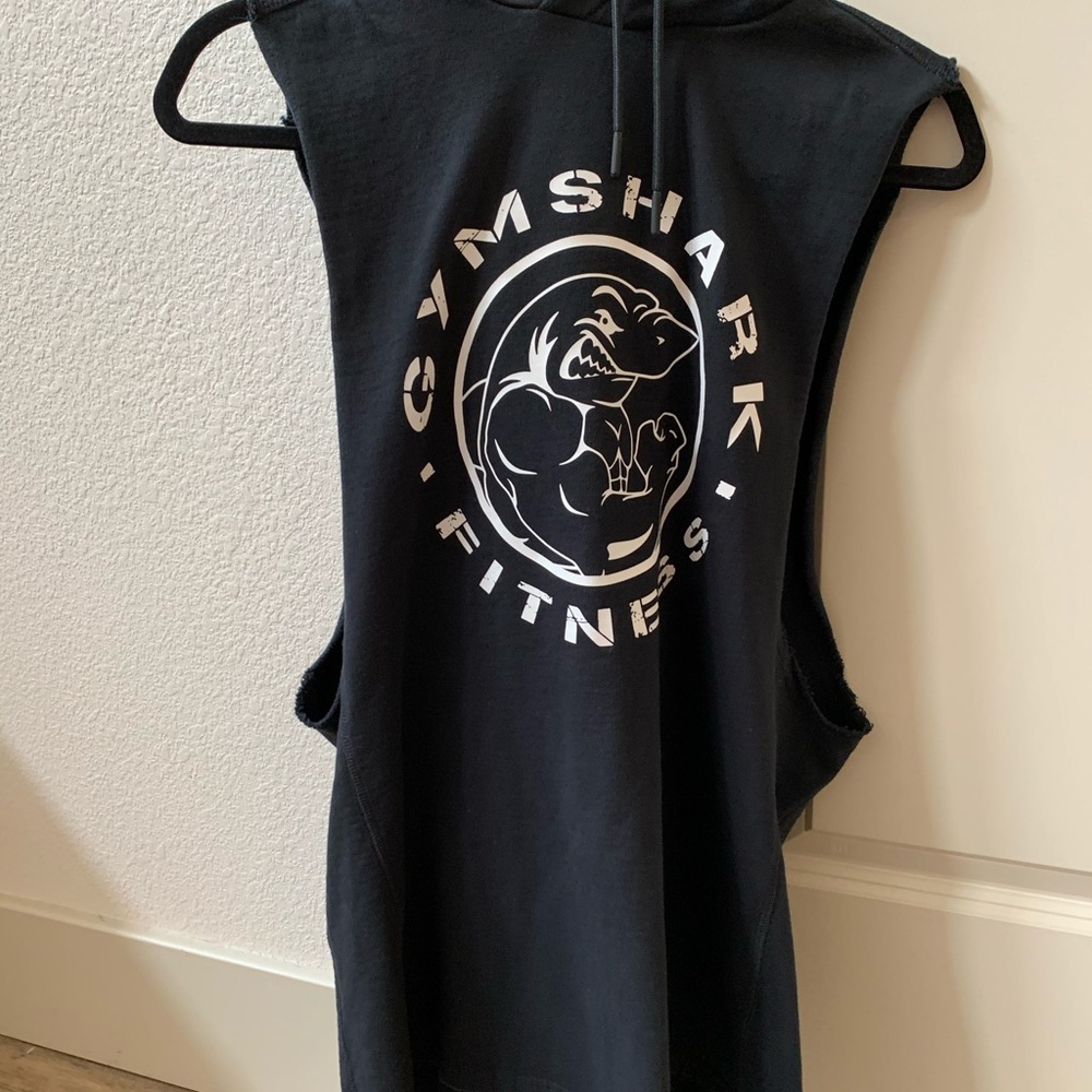 Black Gymshark cutoff hoodie
